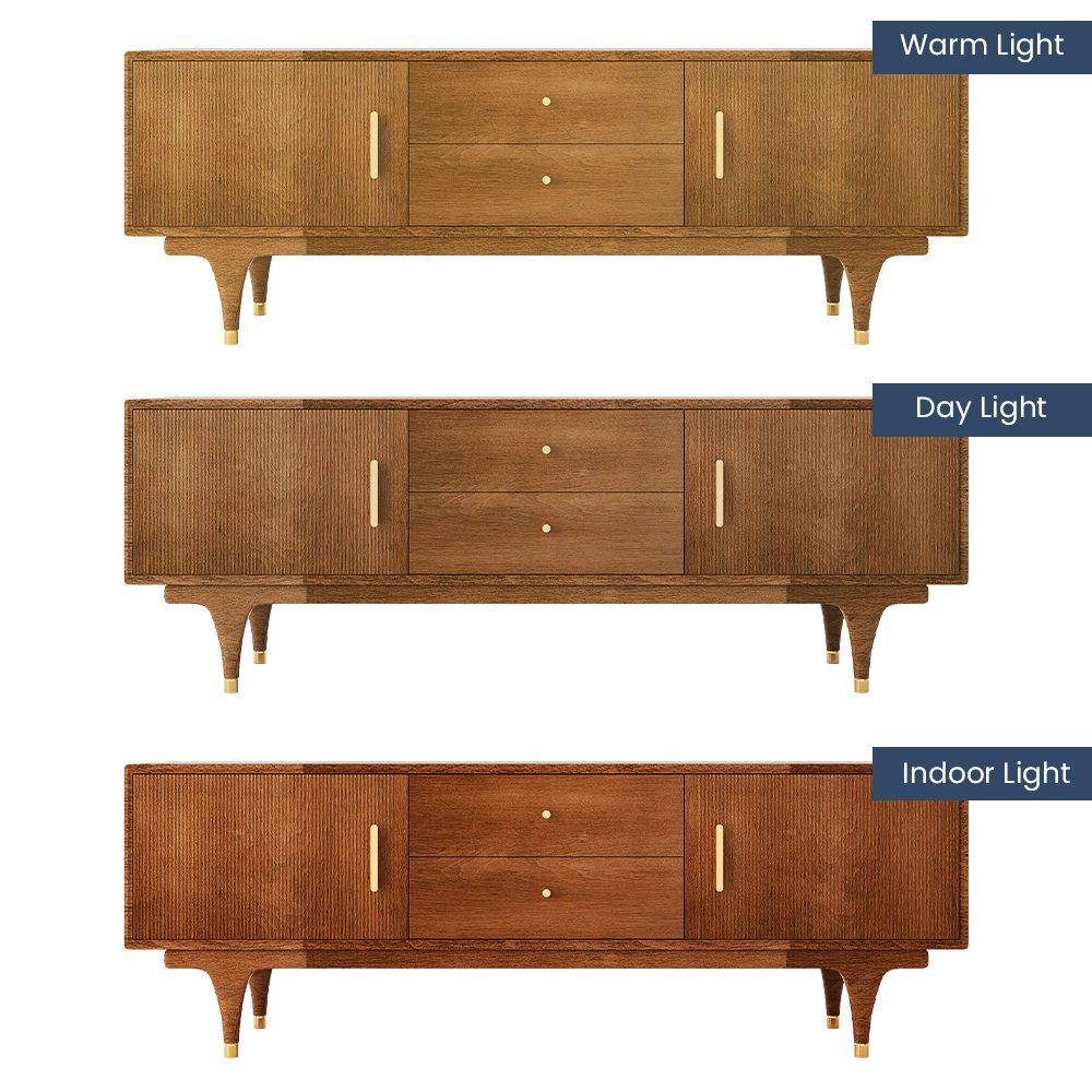 with Drawers Dark Wood MDF TV Stands