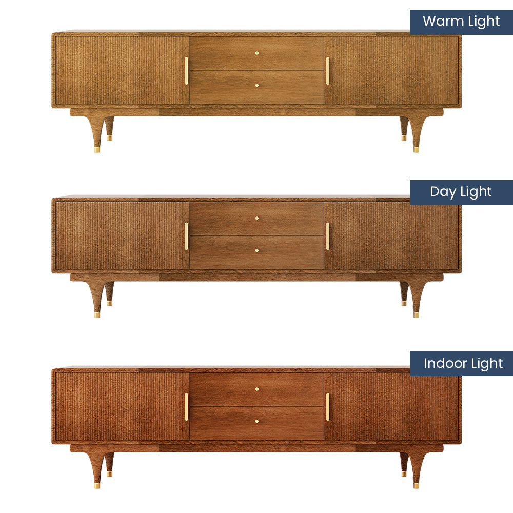 Mid Century Modern Dark Wood MDF TV Stands