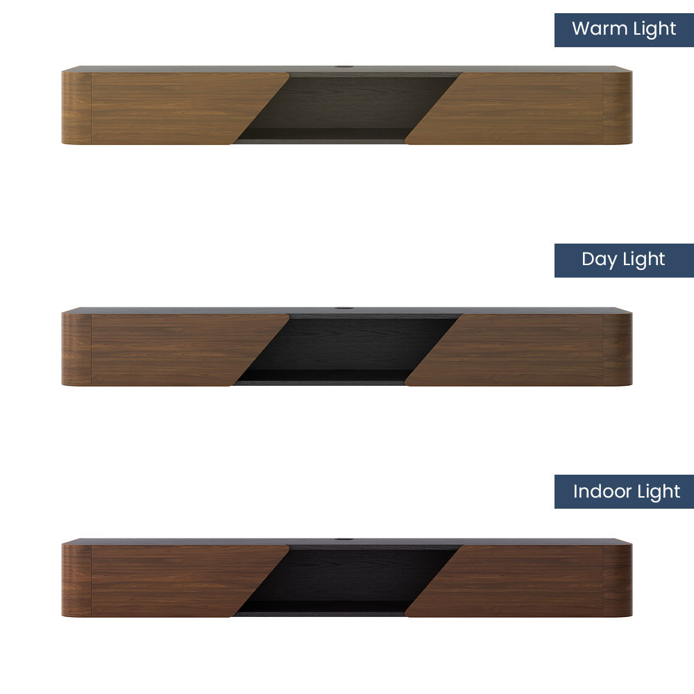 Floating Walnut Color MDF TV Stands