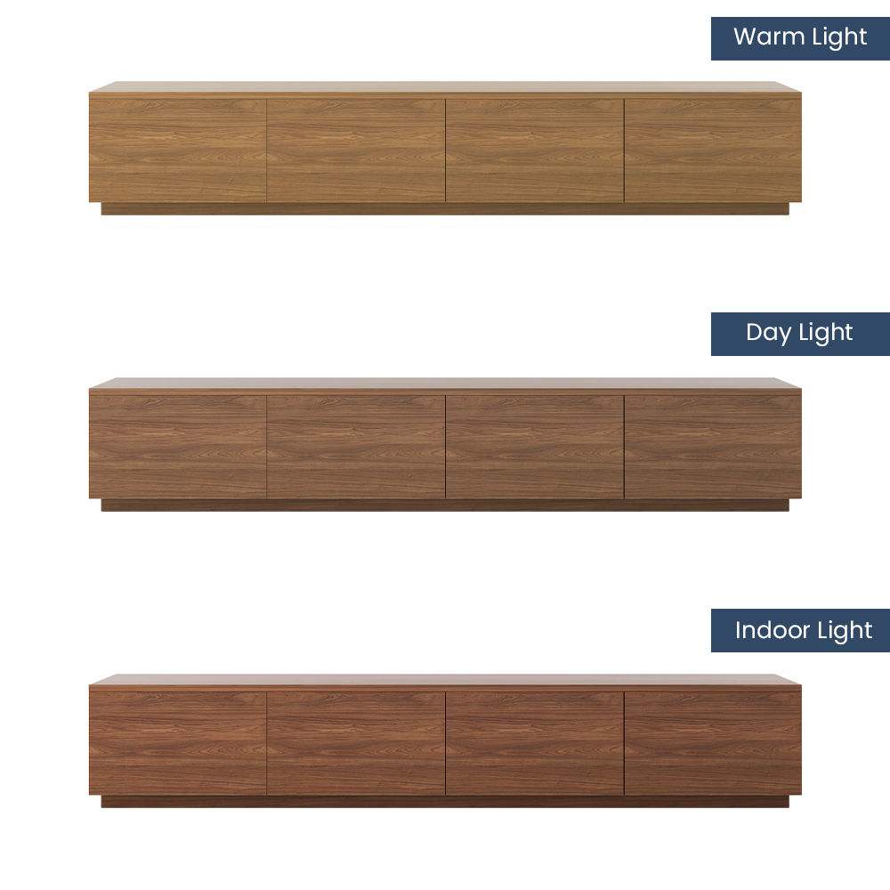 On the Ground Dark Wood MDF TV Stands