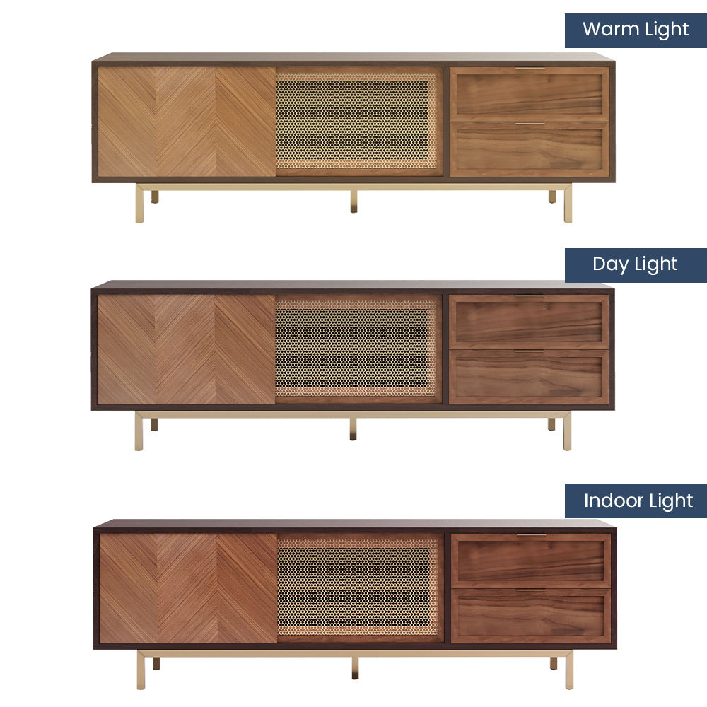 with Drawers Dark Wood MDF TV Stands