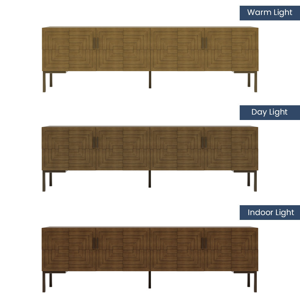 Mid Century Modern Teak color MDF TV Stands