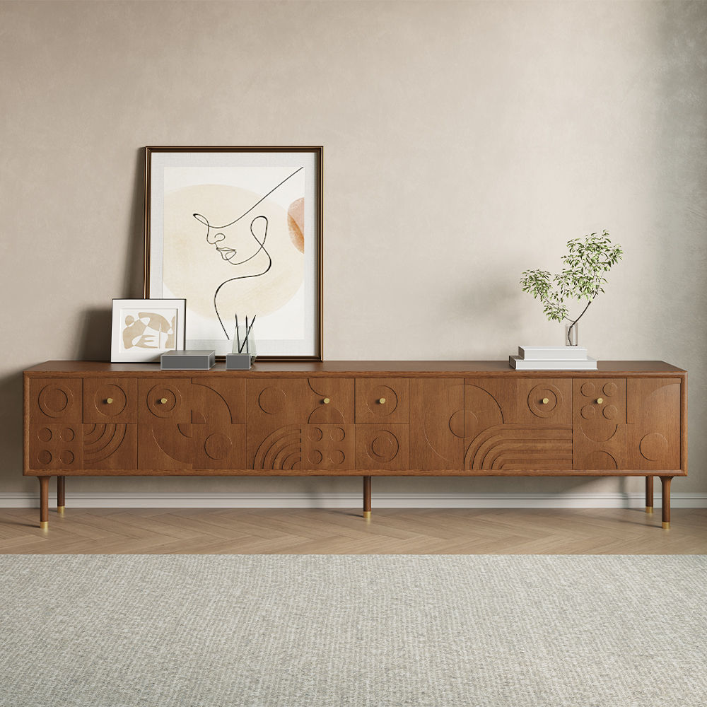 Walnut Walnut Color MDF TV Stands