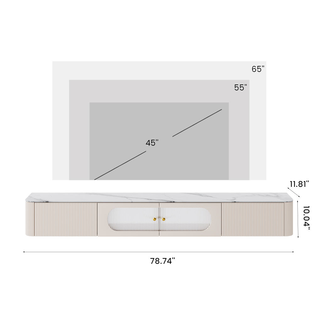 Modern Minimalist White MDF TV Stands