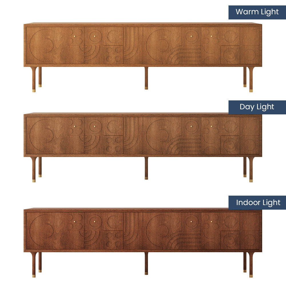with Storage Walnut Color MDF TV Stands