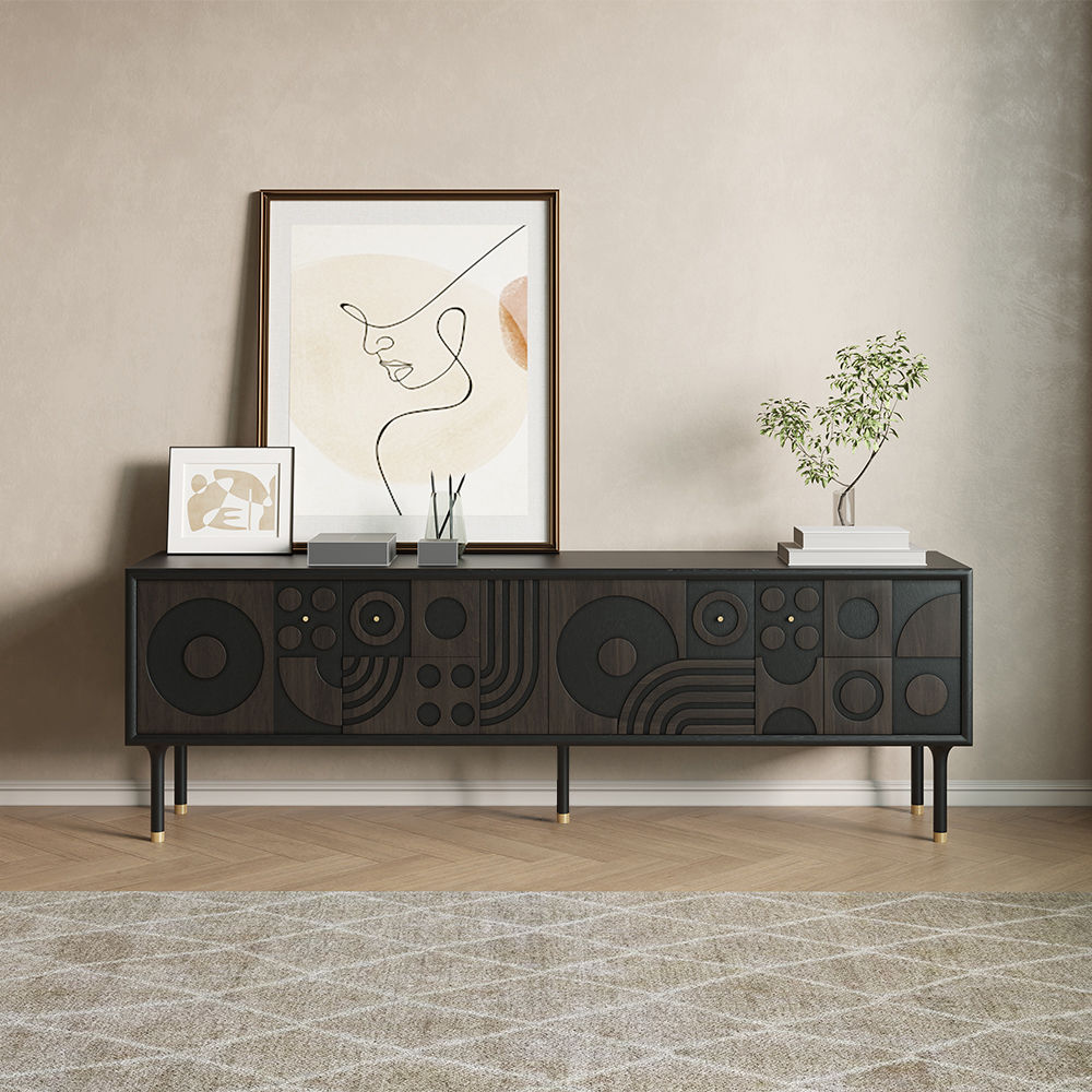 Wood Smoky MDF TV Stands