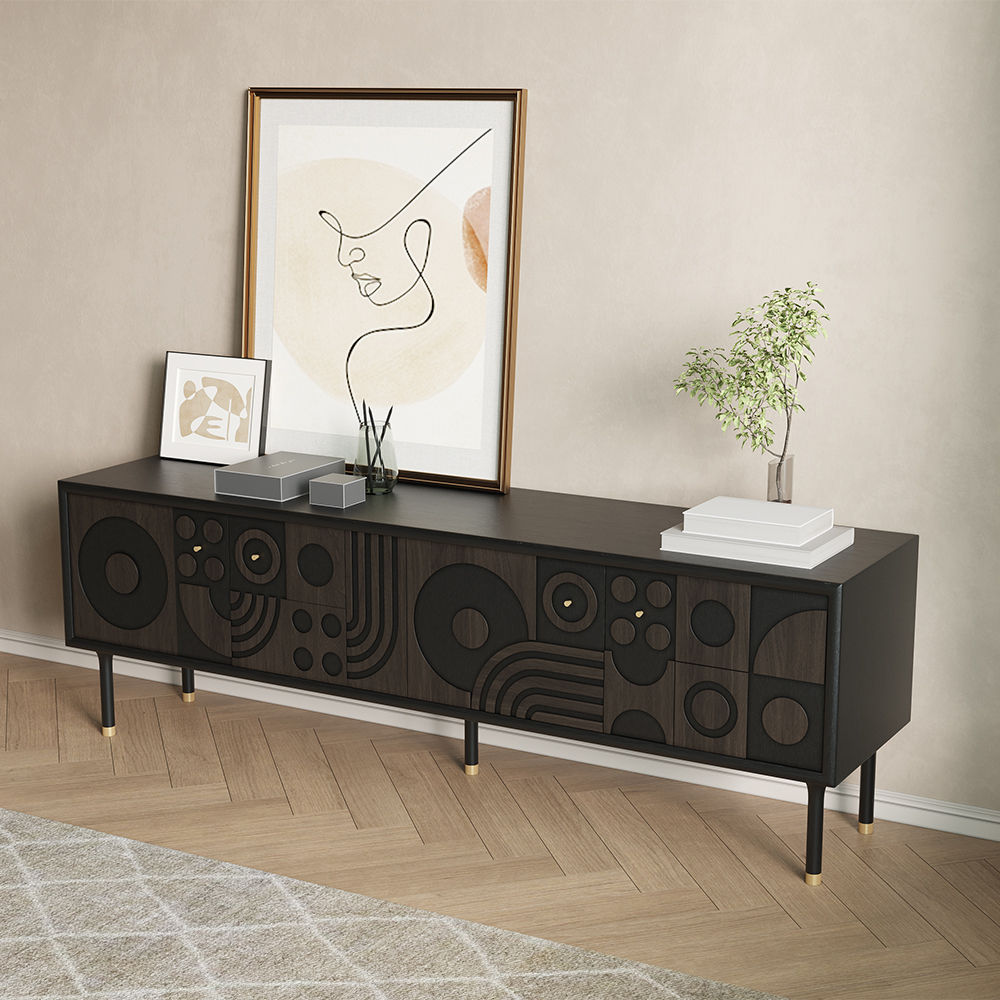 Floor TV Stand Smoky MDF TV Stands