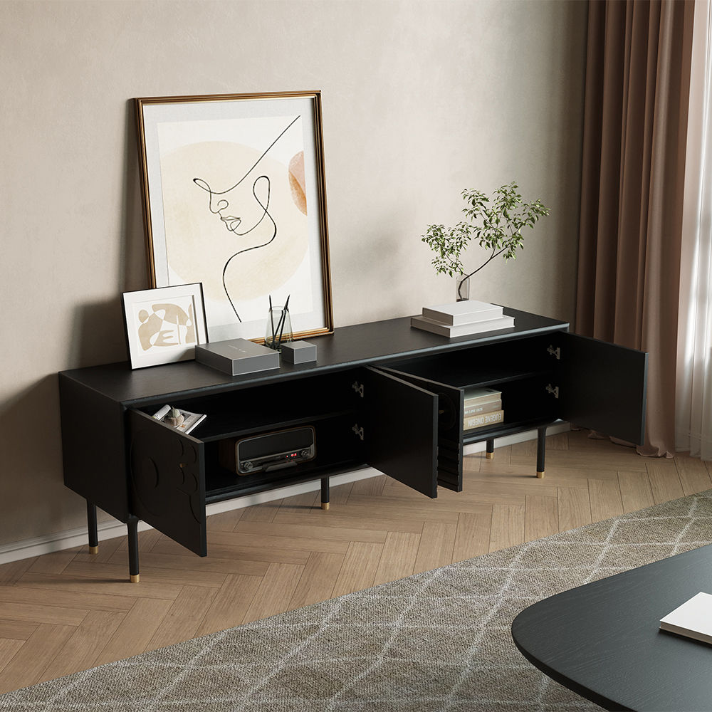 Walnut Smoky MDF TV Stands