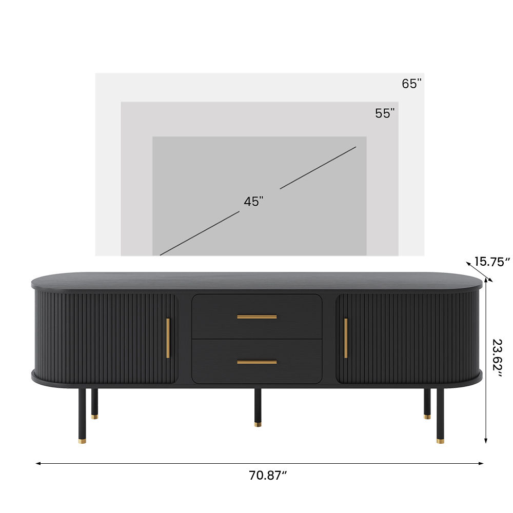 Black Plywood TV Stands