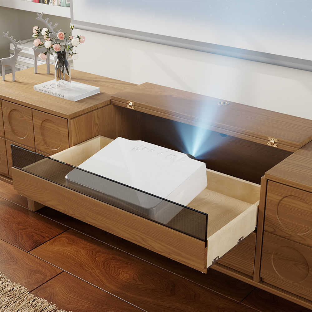 For Projector Walnut Plywood TV Stands