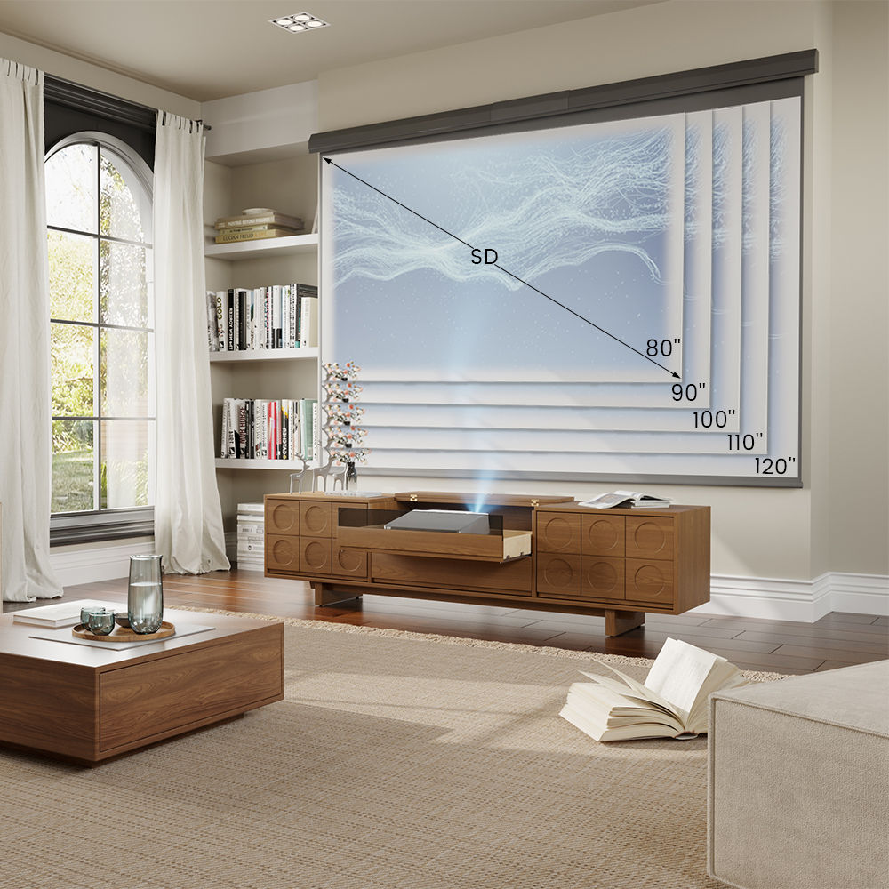 For Projector Walnut Plywood TV Stands