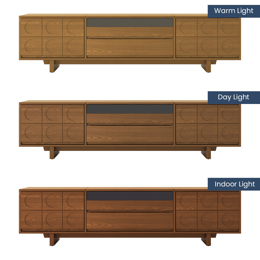 Fully Assemble Walnut Color Plywood TV Stands