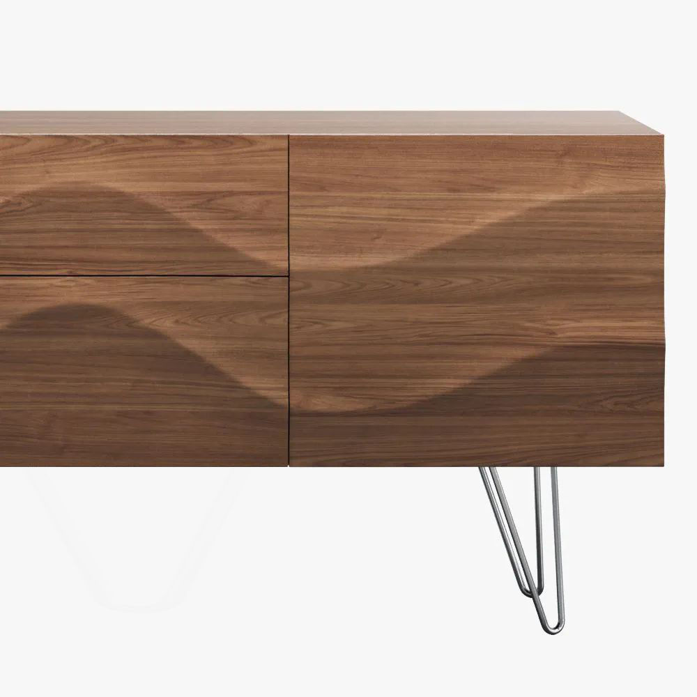 with Drawers Dark Wood MDF TV Stands