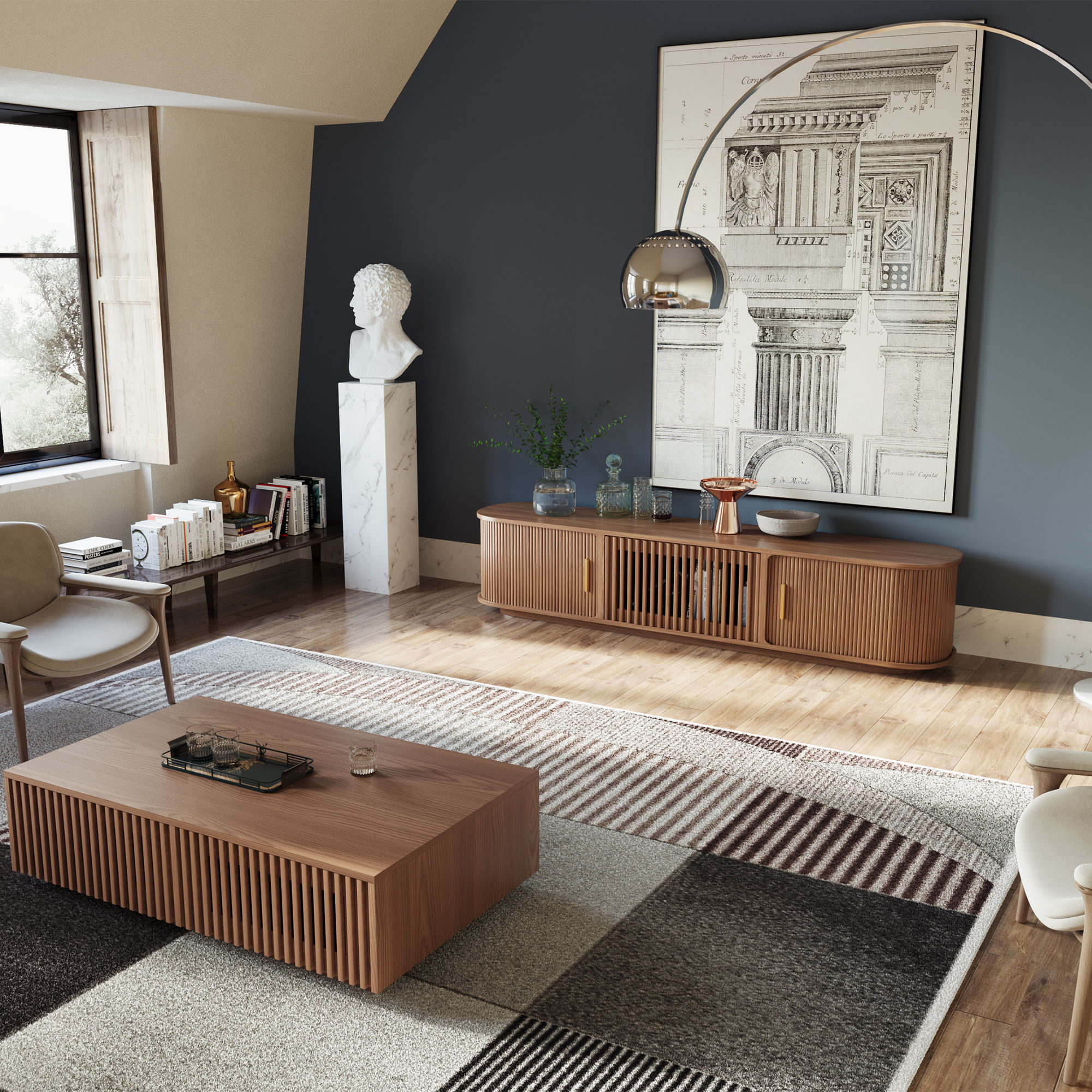 Walnut Color TV Stands