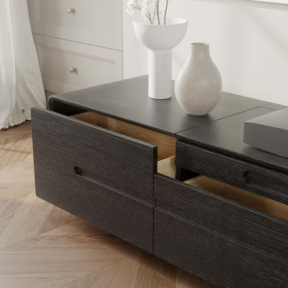 with Storage Black MDF TV Stands