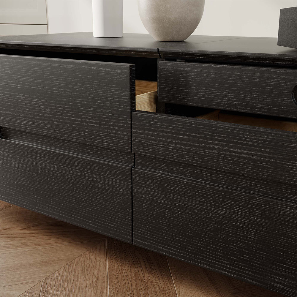 with Storage Black MDF TV Stands