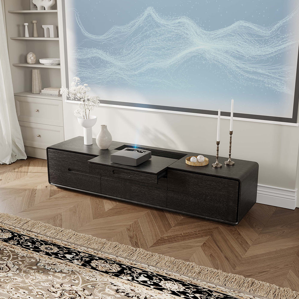 with Drawers Black MDF TV Stands