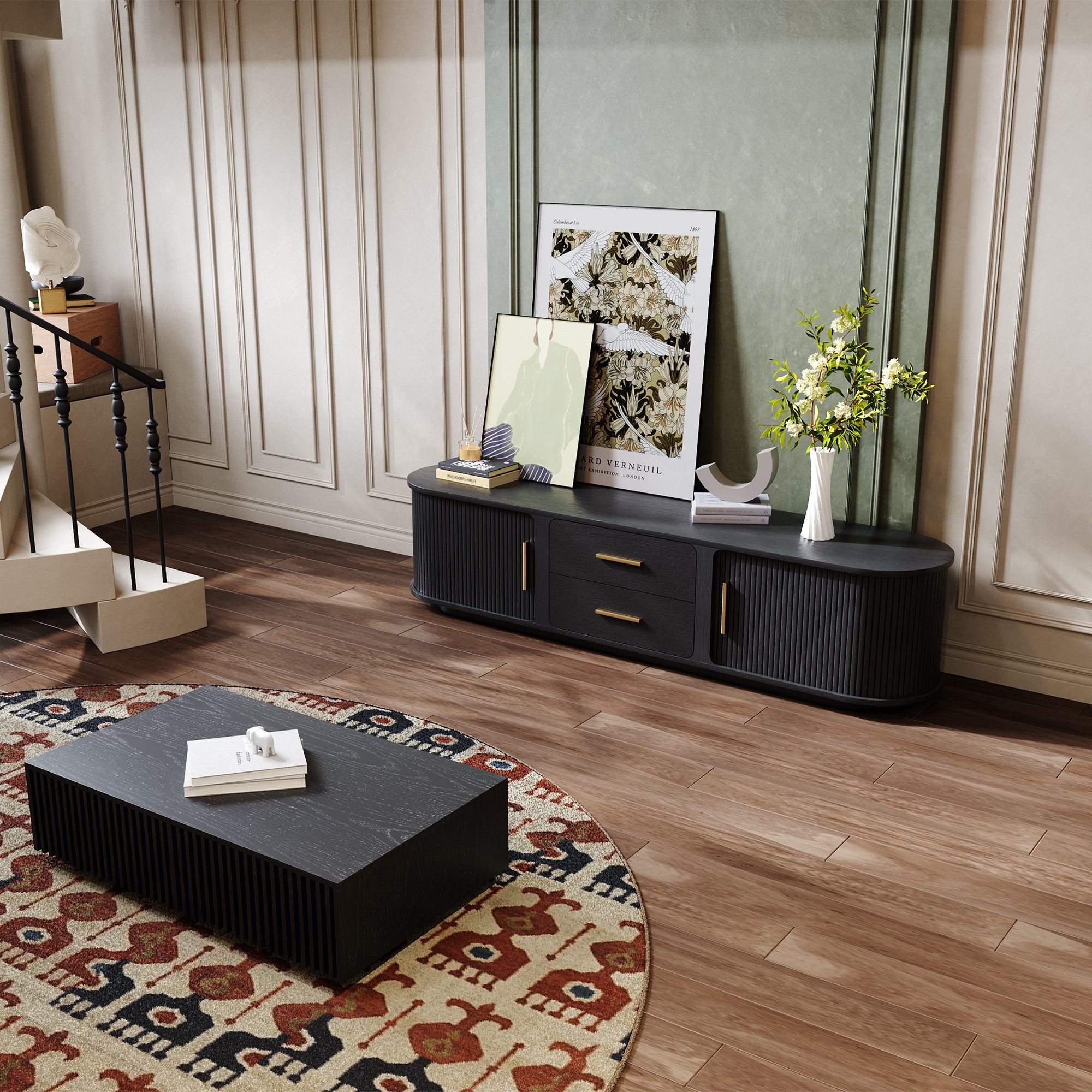 Black Plywood TV Stands