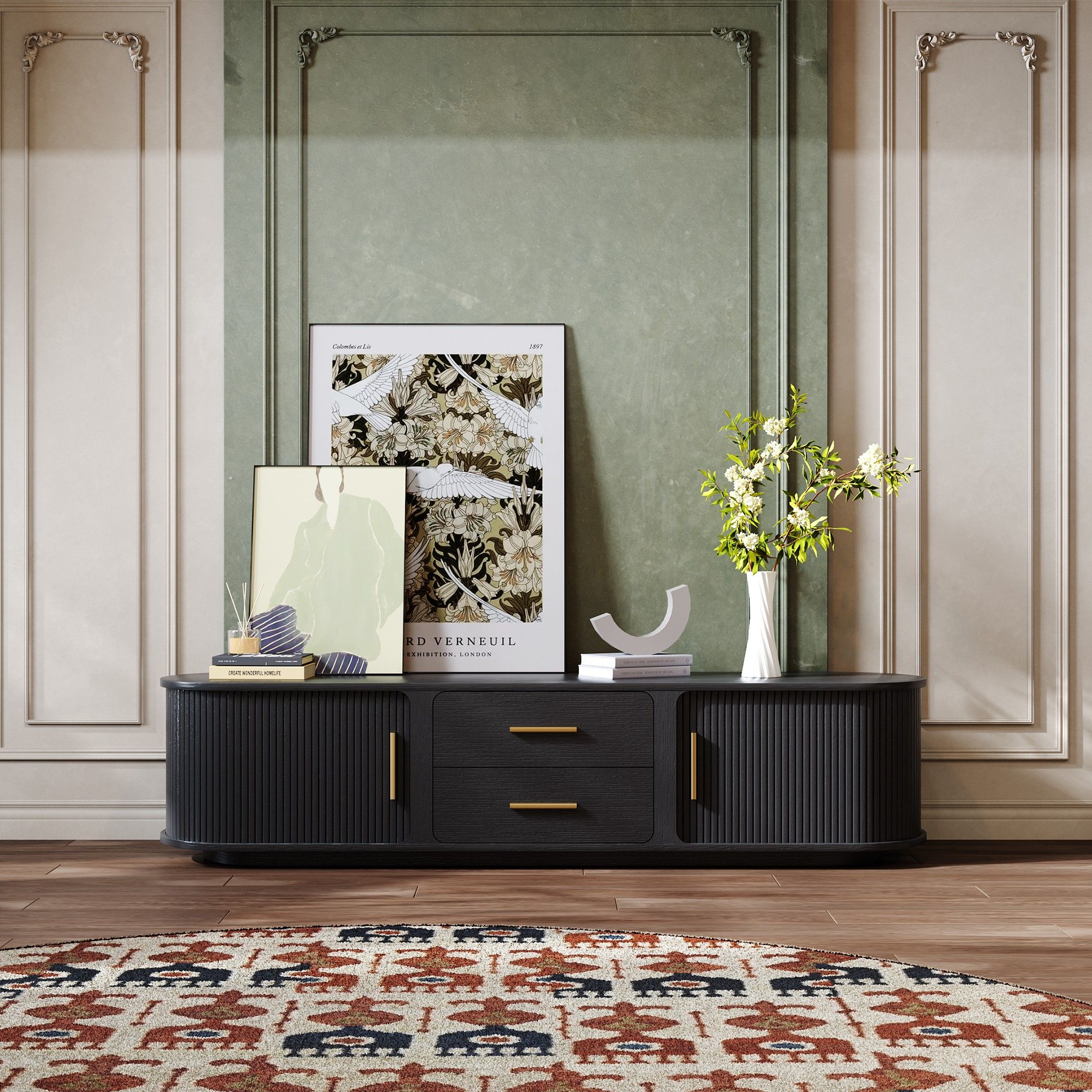 Black Plywood TV Stands