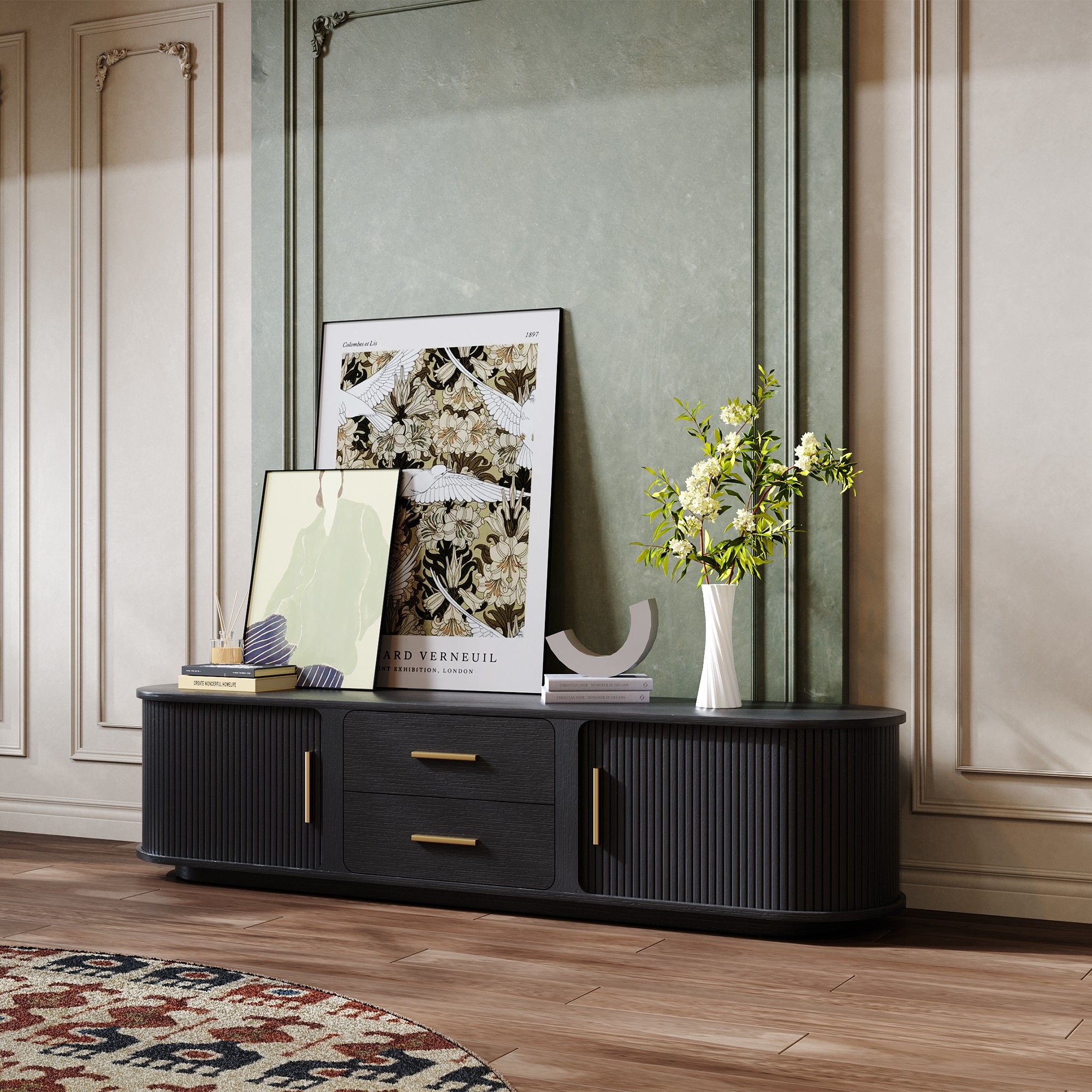 Black Plywood TV Stands