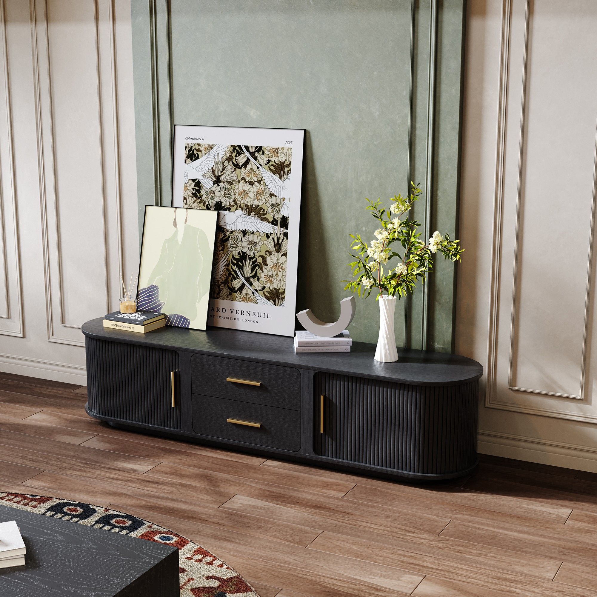 Black Plywood TV Stands