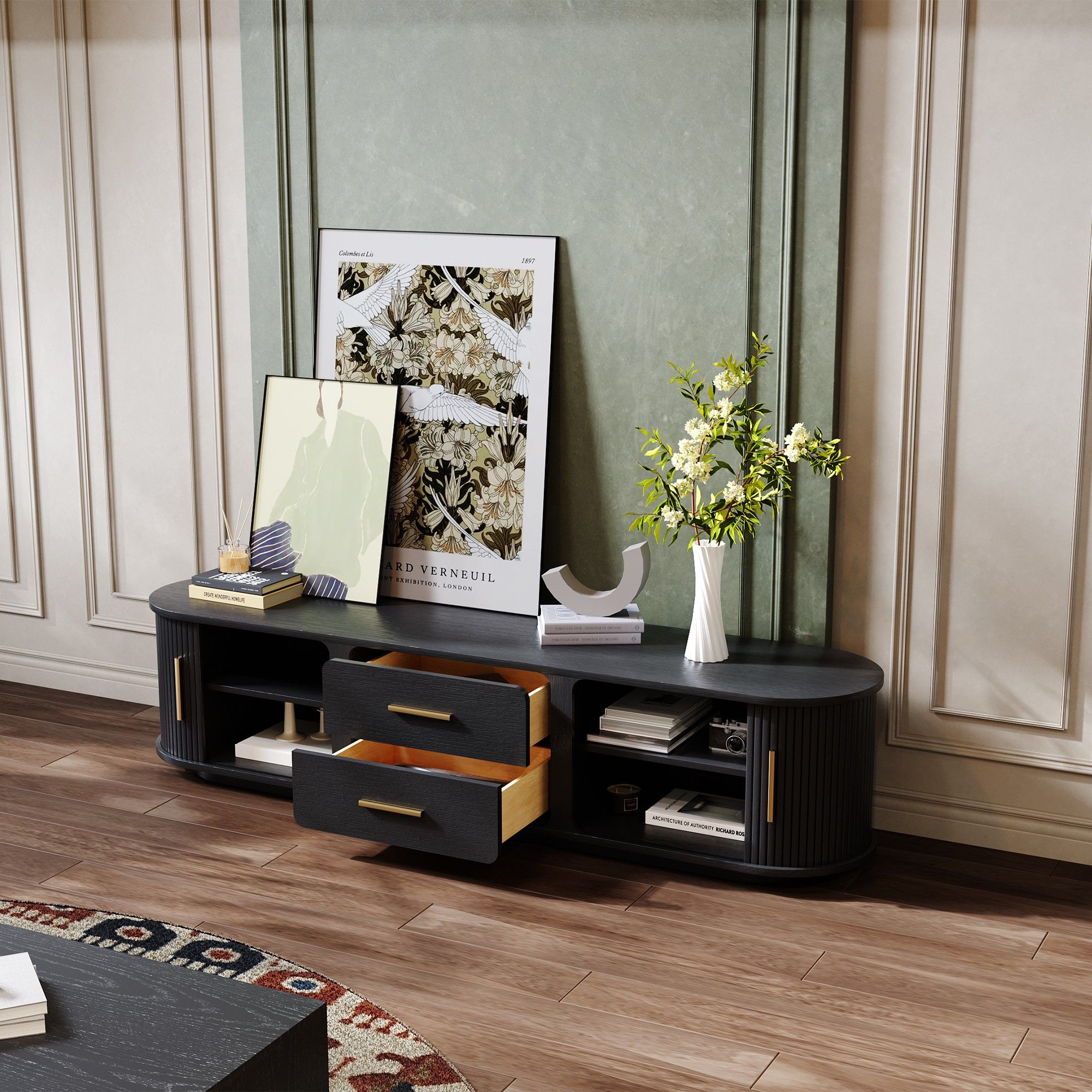 Black Plywood TV Stands