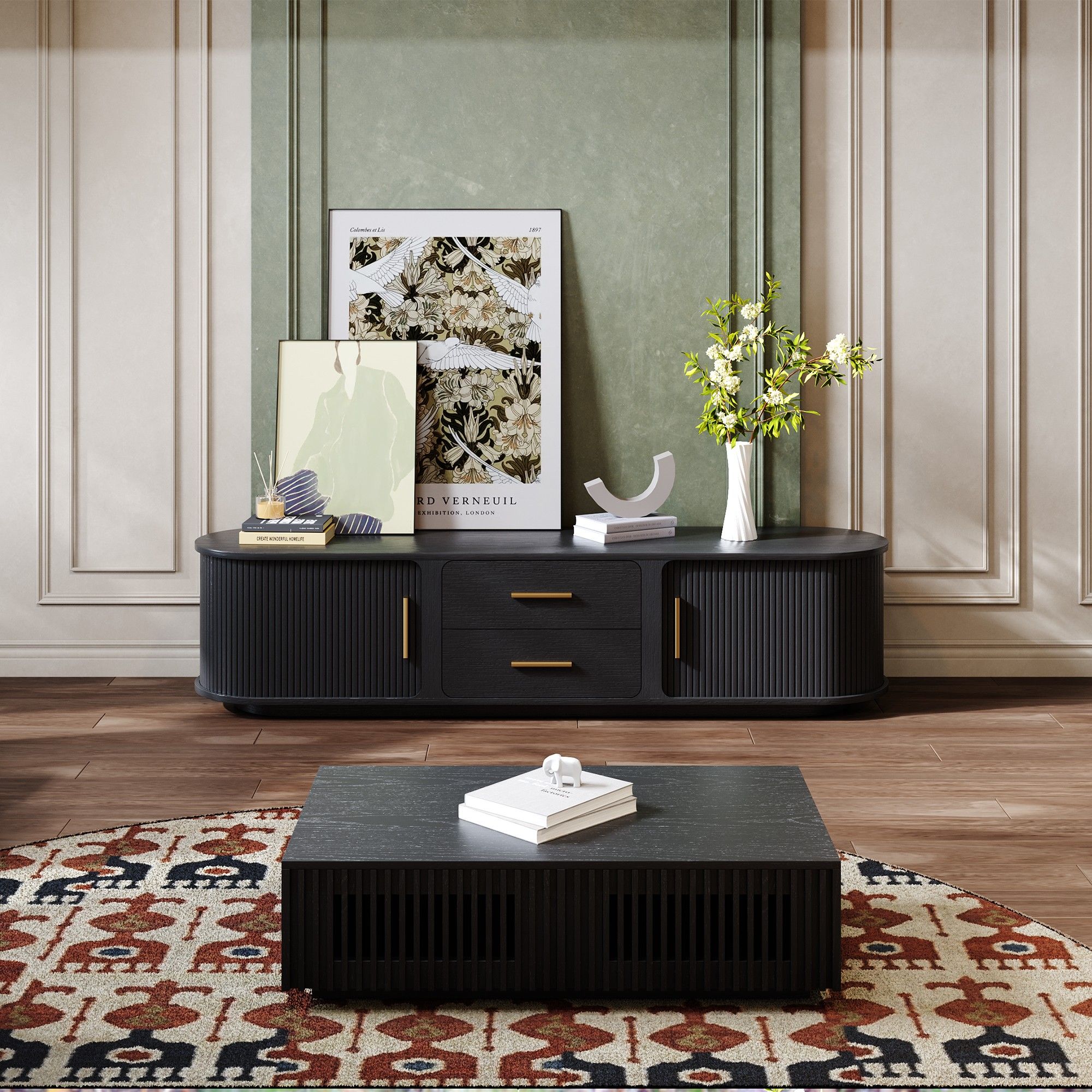 Black Plywood TV Stands