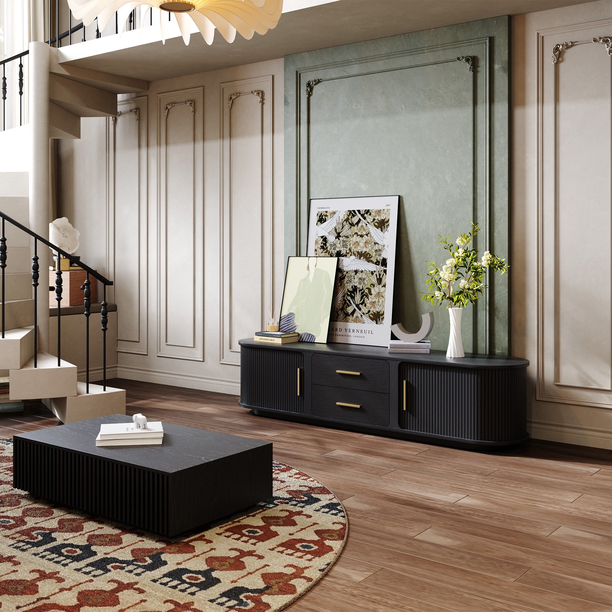 Black Plywood TV Stands