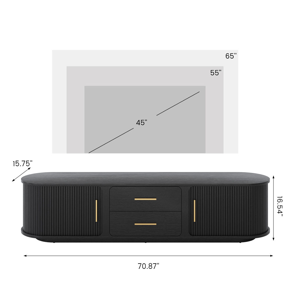 Black Plywood TV Stands