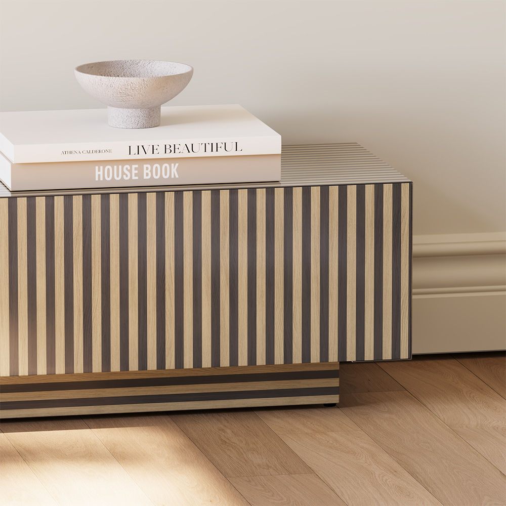Modern Khaki & Black MDF TV Stands