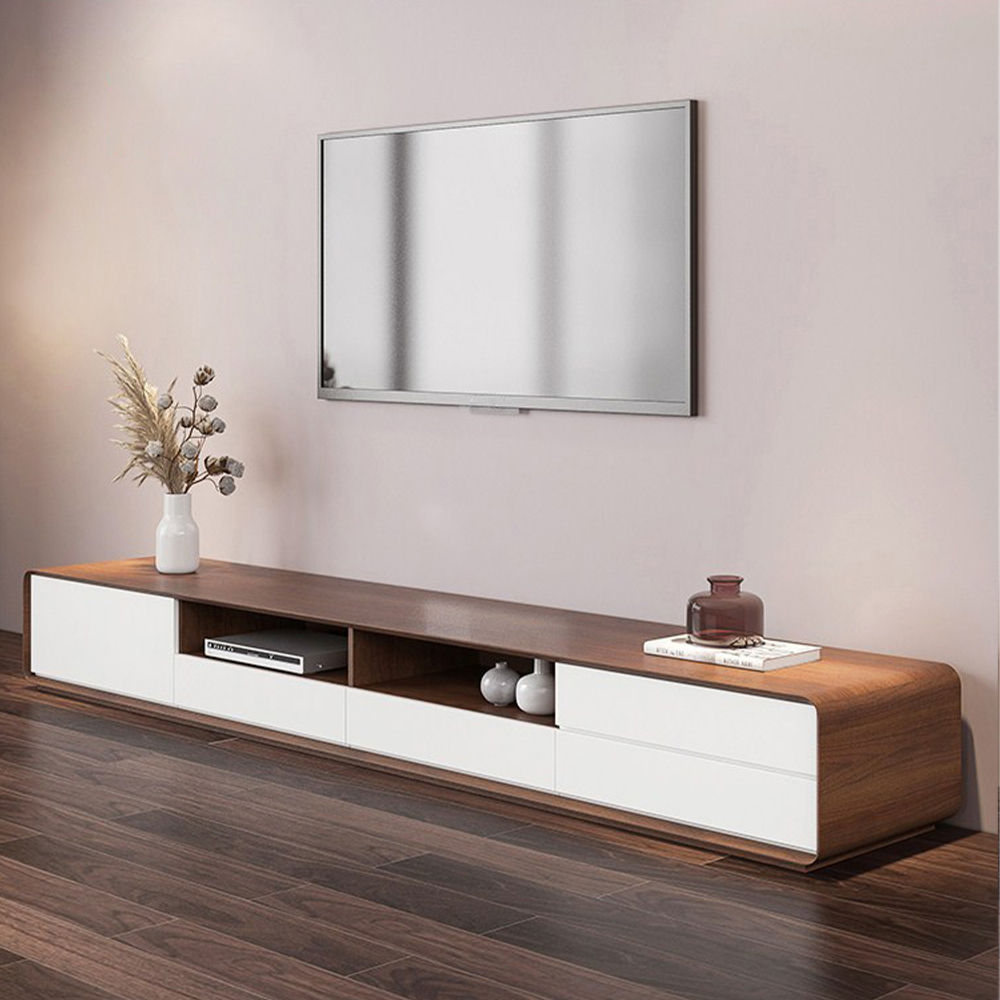 Modern Dark Wood & White MDF TV Stands