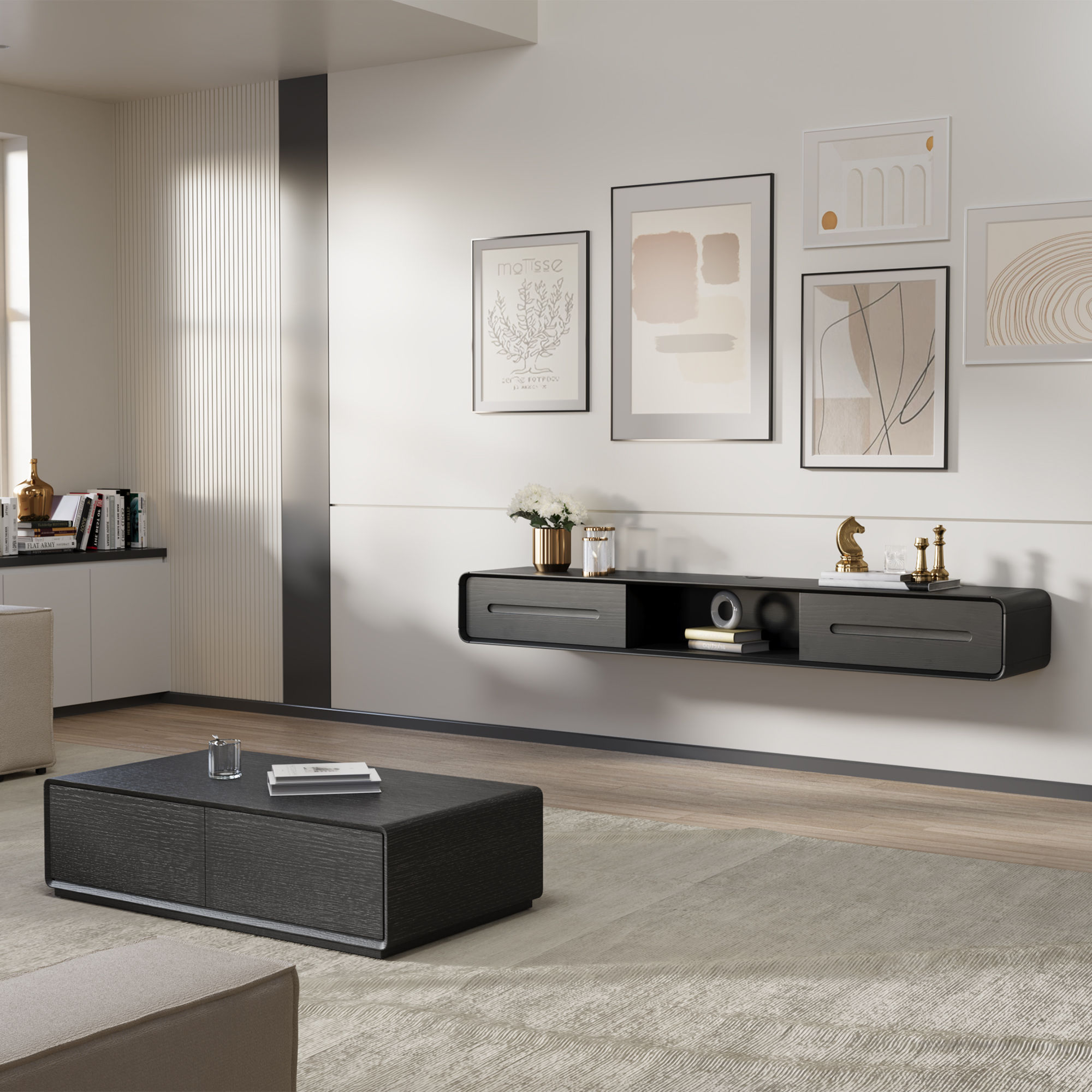 Modern Black MDF TV Stands