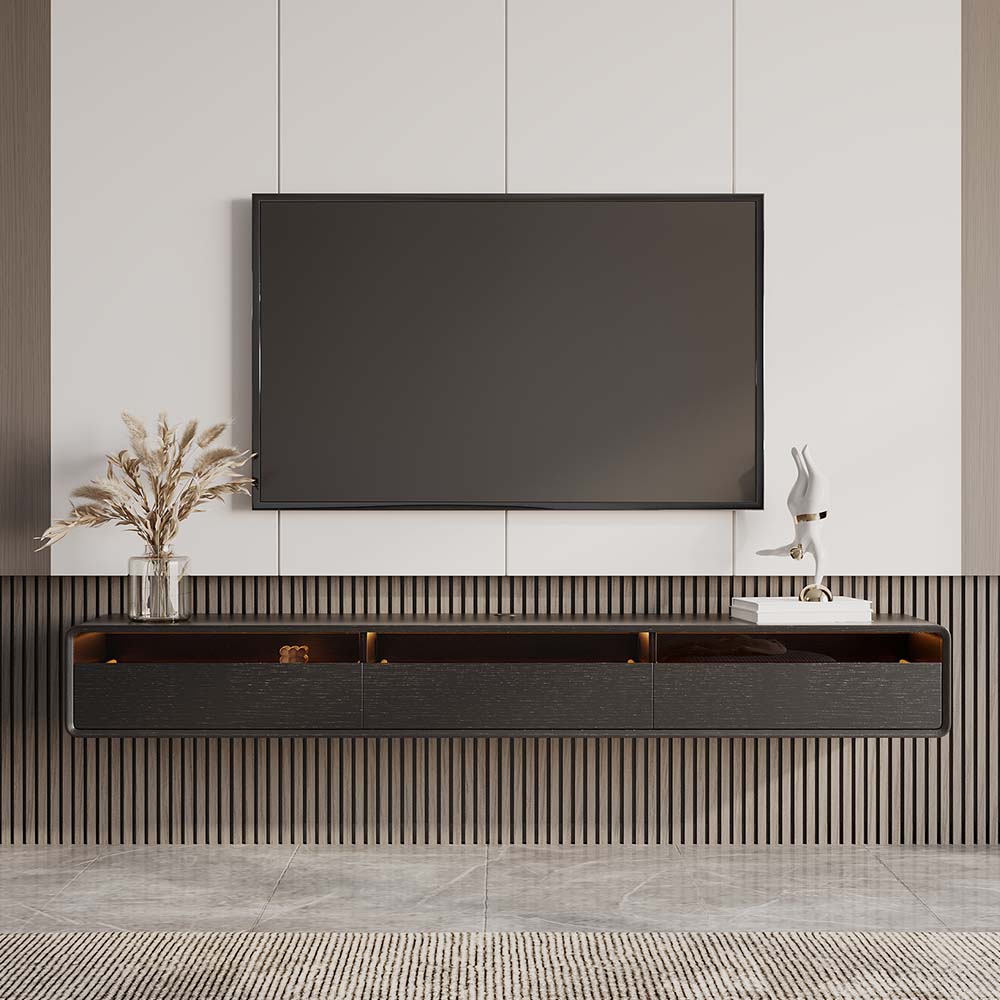 Floating Black MDF TV Stands