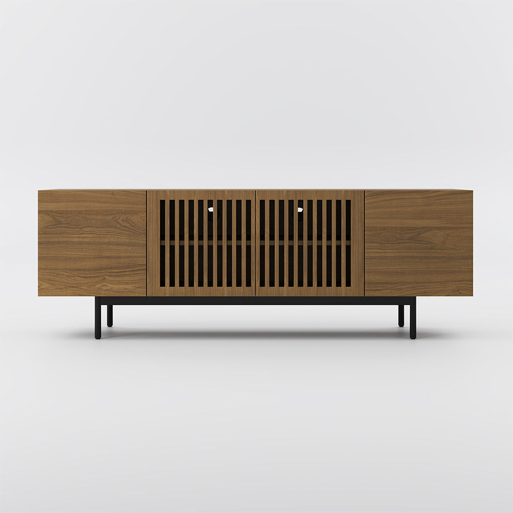 Mid Century Modern Dark Wood MDF TV Stands