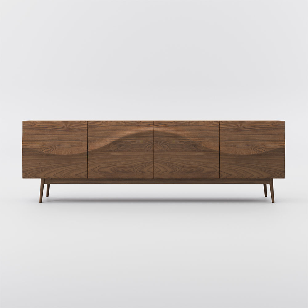with Drawers Dark Wood MDF TV Stands