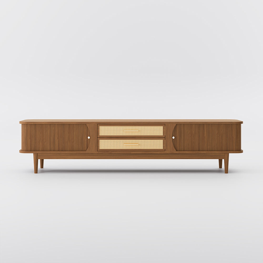 with Storage Walnut Ash Wood TV Stands