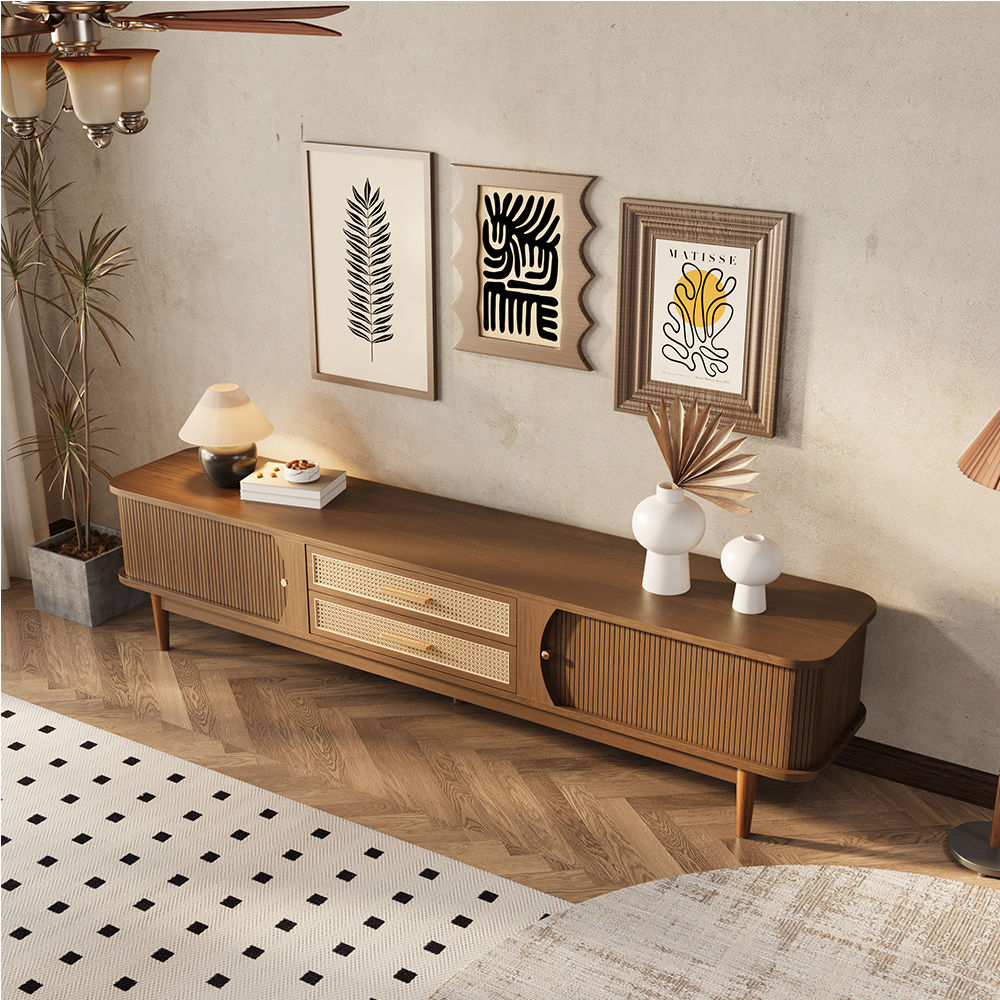 Modern Walnut Ash Wood TV Stands