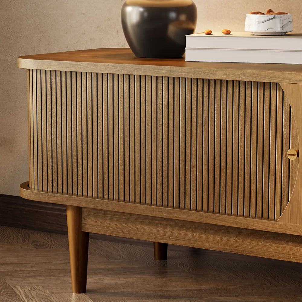 Floor TV Stand Walnut Ash Wood TV Stands