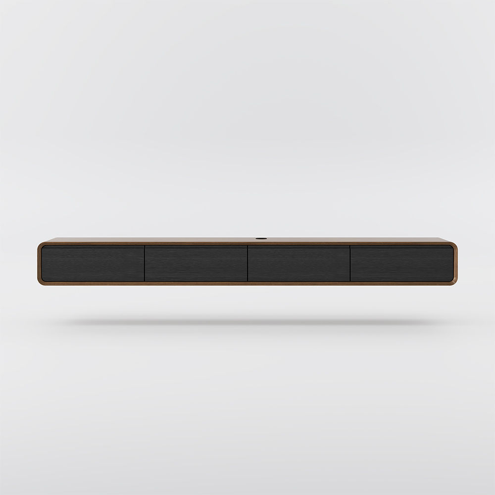 Modern Dark Wood & Black MDF TV Stands