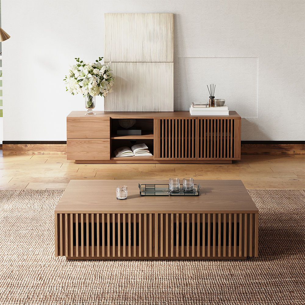 Walnut Color Plywood TV Stands