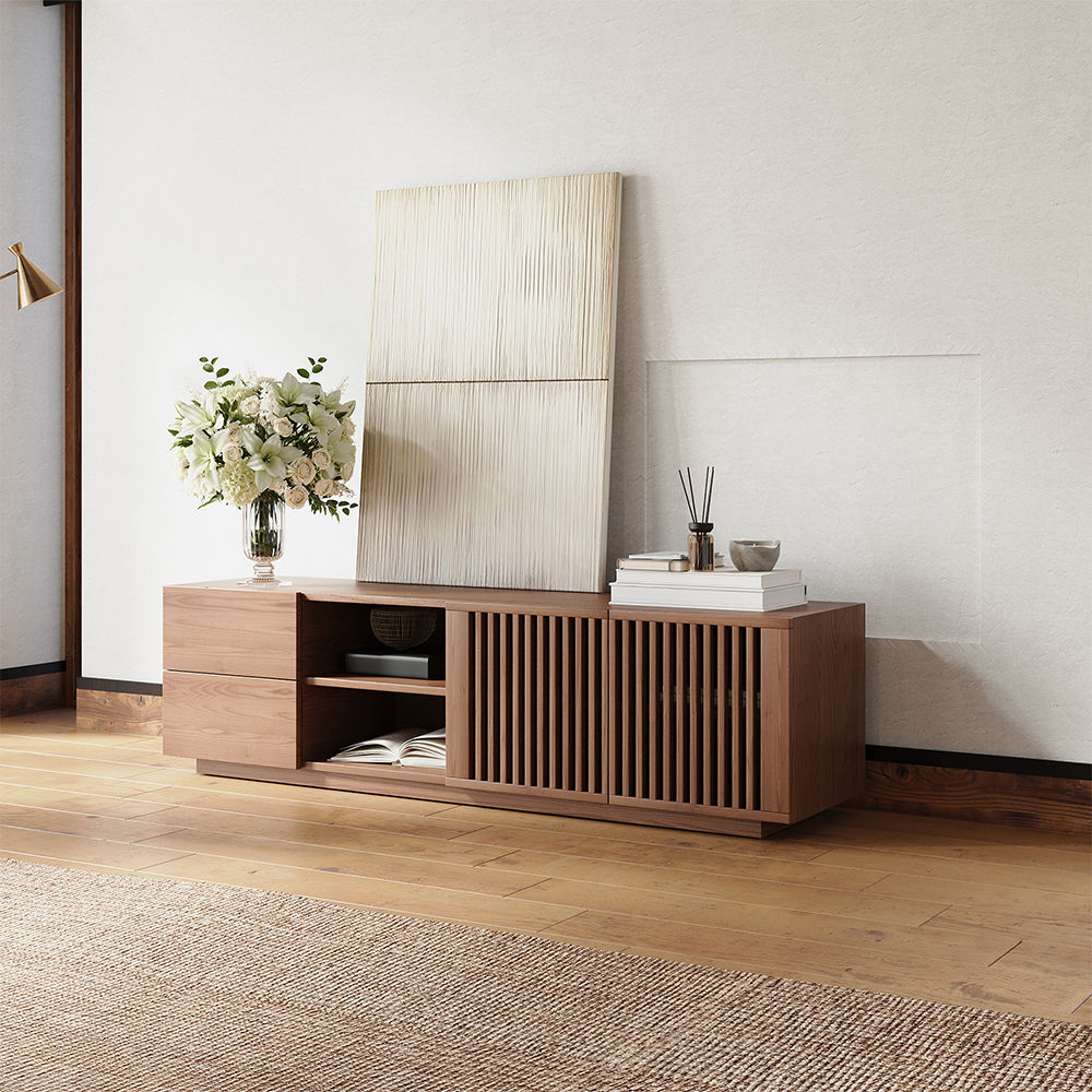 Walnut Color Plywood TV Stands