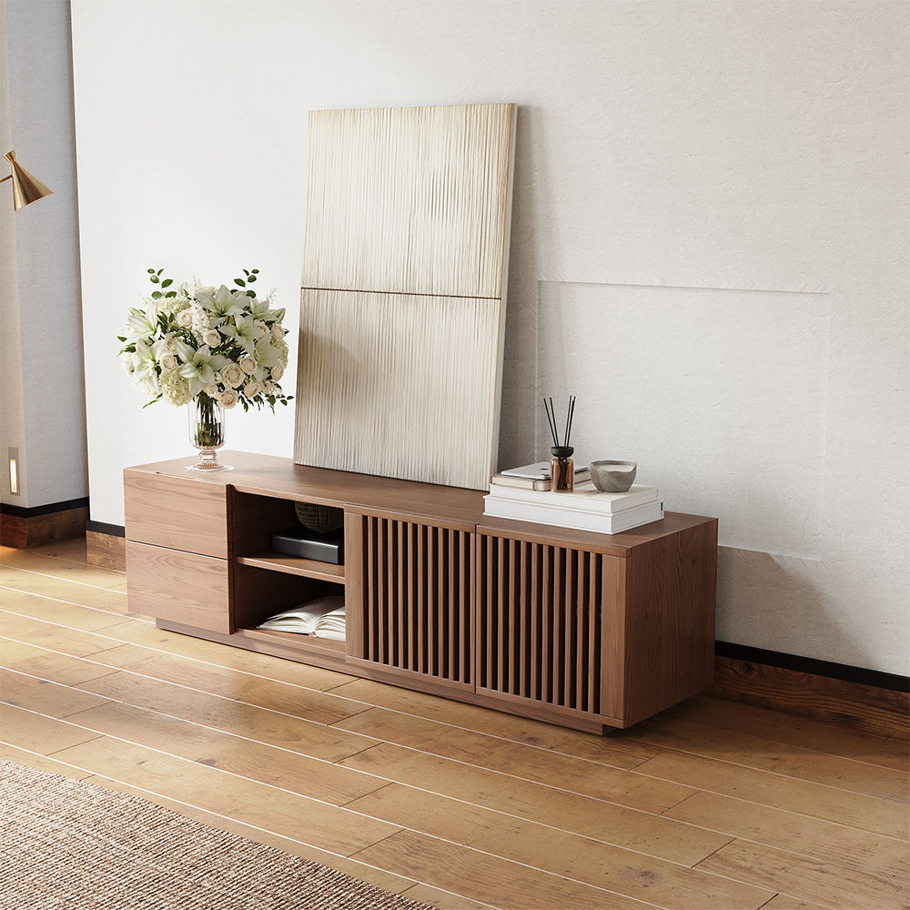 Walnut Color Plywood TV Stands