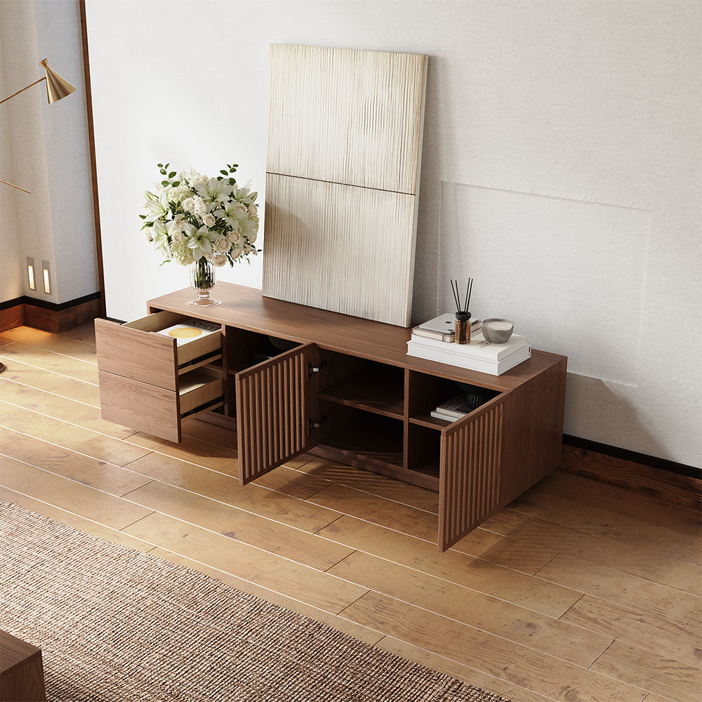 Walnut Color Plywood TV Stands