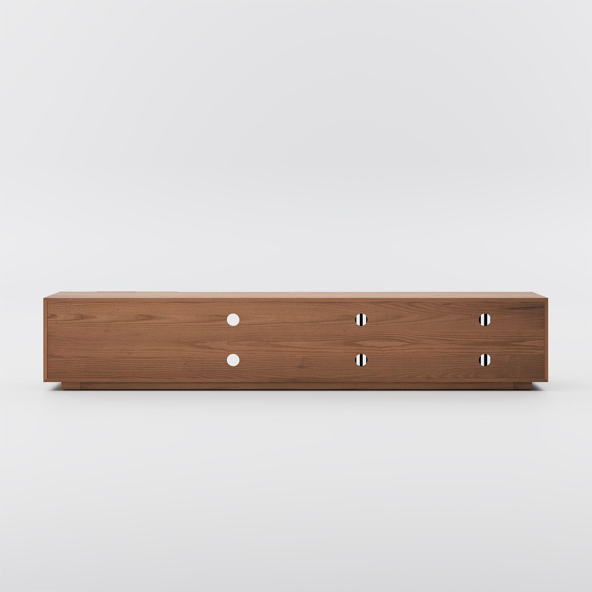 with Cabinets Walnut Color Plywood TV Stands