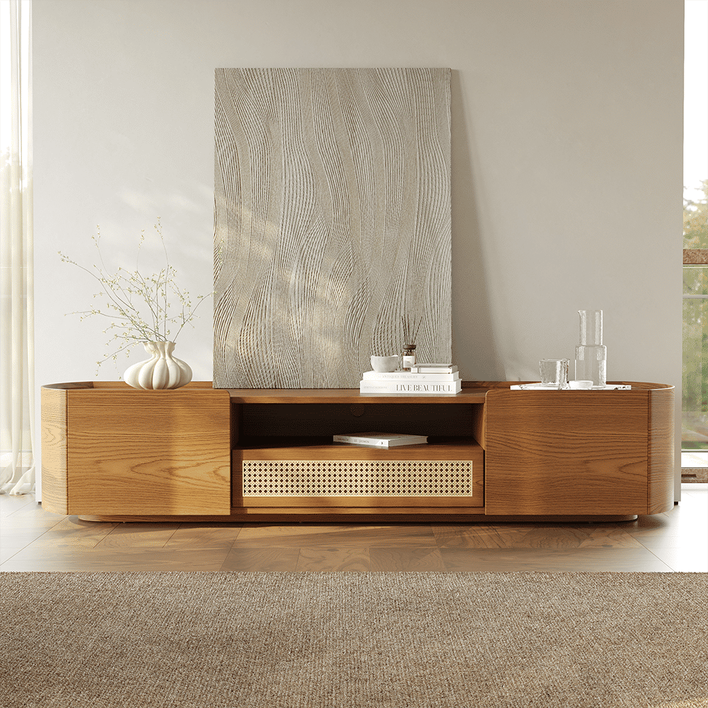 Modern Walnut Color Plywood TV Stands