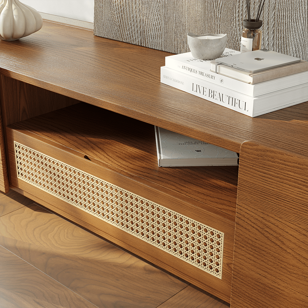 Modern Walnut Color Plywood TV Stands