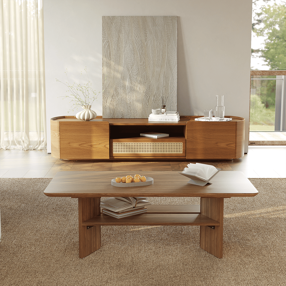 Modern Walnut Color Plywood TV Stands