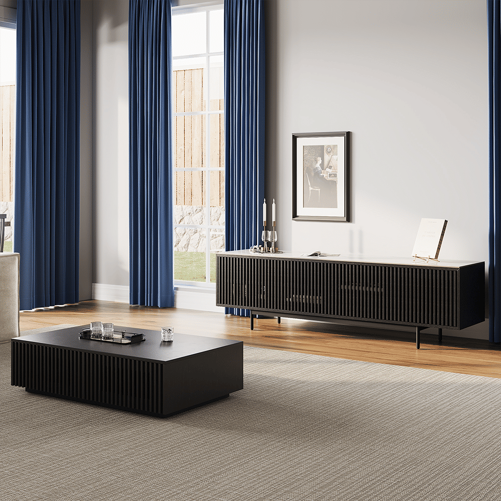 Wood Black MDF TV Stands