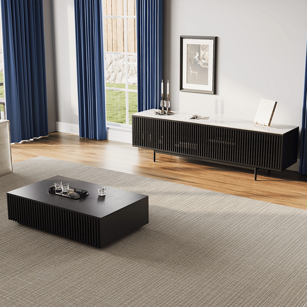 Metal Leg Black MDF TV Stands