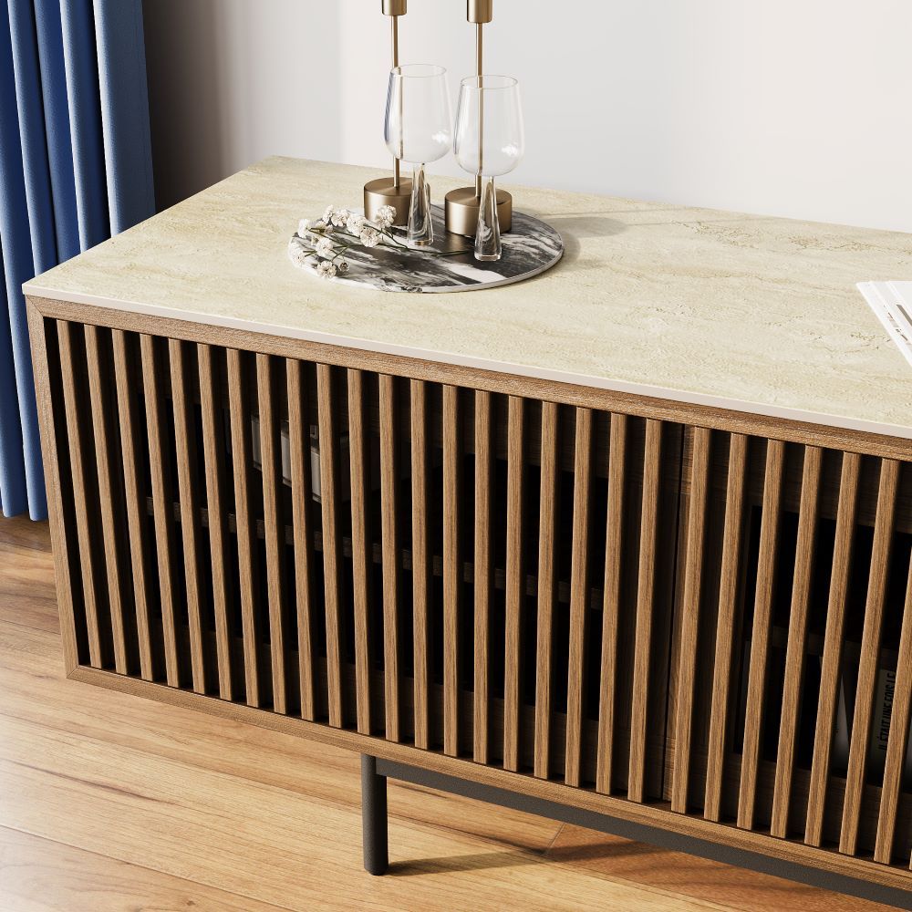 VISION Walnut Color MDF TV Stands